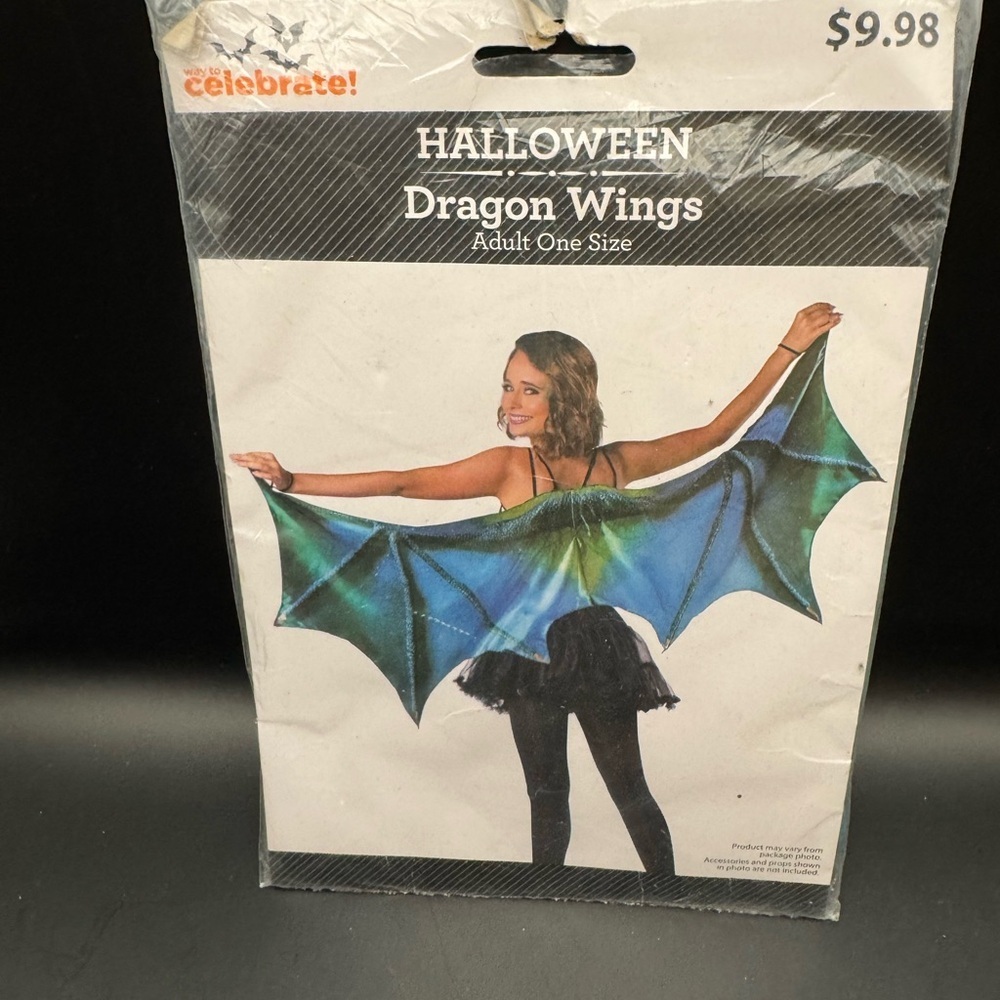 New Green Dragon Wings Costume Accessory Adult Size Osfm Cosplay Halloween Play